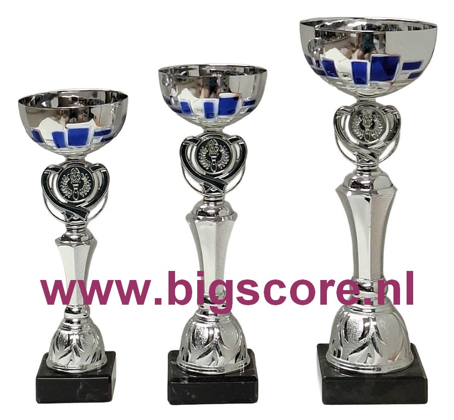 BS 2608 Beker Blauw-Zilver LAATSTE 3 x Serie OP=OP!!